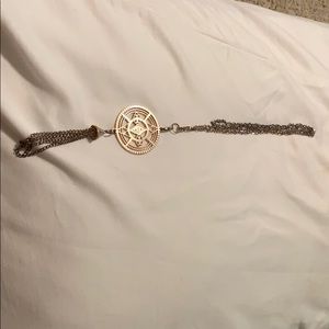 Long medallion necklace